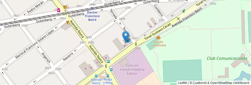 Mapa de ubicacion de Minimercado, Agronomia en アルゼンチン, Ciudad Autónoma De Buenos Aires, ブエノスアイレス, Comuna 11, Comuna 15.