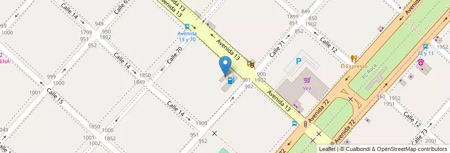 Mapa de ubicacion de Minimercado, Casco Urbano en Argentinië, Buenos Aires, Partido De La Plata, La Plata.