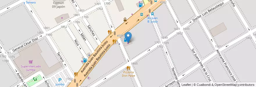 Mapa de ubicacion de Minimercado, Villa General Mitre en آرژانتین, Ciudad Autónoma De Buenos Aires, Buenos Aires.
