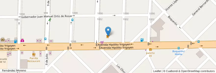 Mapa de ubicacion de Minimercado en アルゼンチン, ブエノスアイレス州, Partido De Morón, Morón.