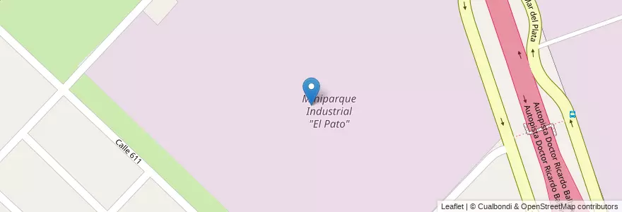 Mapa de ubicacion de Miniparque Industrial "El Pato" en 阿根廷, 布宜诺斯艾利斯省, Partido De Berazategui, El Pato.
