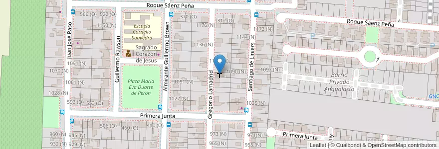 Mapa de ubicacion de Ministerio Apostólico Presencia de Dios en アルゼンチン, サンフアン州, チリ, Rivadavia.