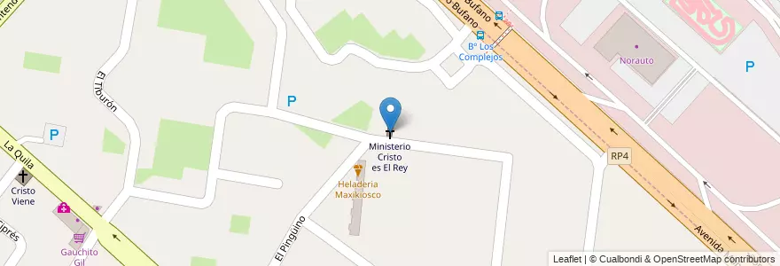 Mapa de ubicacion de Ministerio Cristo es El Rey en Argentinien, Provinz Buenos Aires, Partido De La Matanza, Ciudad Evita.