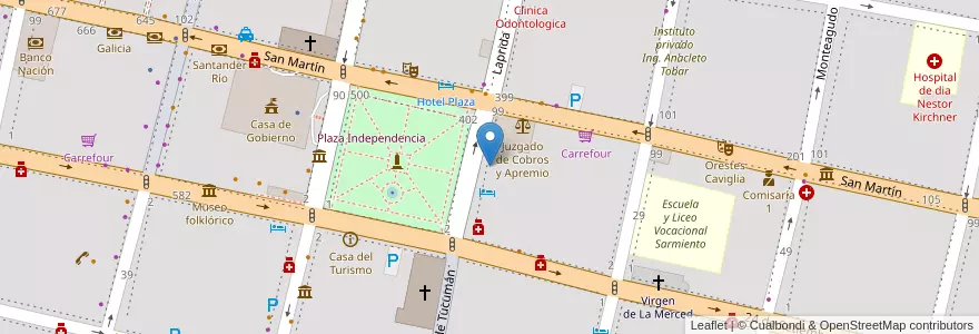 Mapa de ubicacion de Ministerio de Coordinacion en Argentina, Tucumán, San Miguel De Tucumán, Departamento Capital, San Miguel De Tucumán.