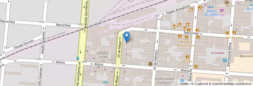 Mapa de ubicacion de MINISTERIO DE DERECHOS HUMANOS en Arjantin, Salta, Capital, Municipio De Salta, Salta.