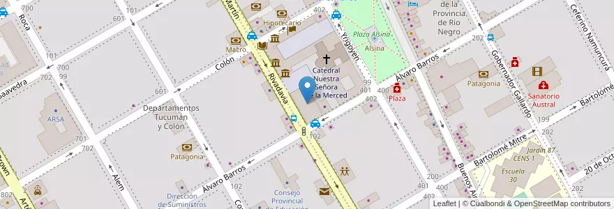 Mapa de ubicacion de Ministerio de Educación en Аргентина, Рио-Негро, Departamento Adolfo Alsina, Viedma, Viedma.