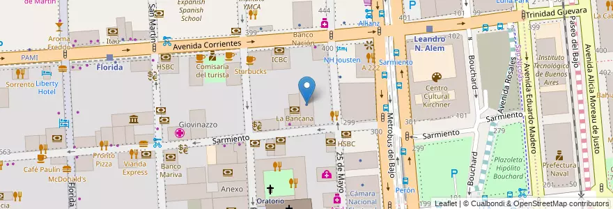Mapa de ubicacion de Ministerio de Justicia y Derechos Humanos, San Nicolas en 阿根廷, Ciudad Autónoma De Buenos Aires, Comuna 1, 布宜诺斯艾利斯.