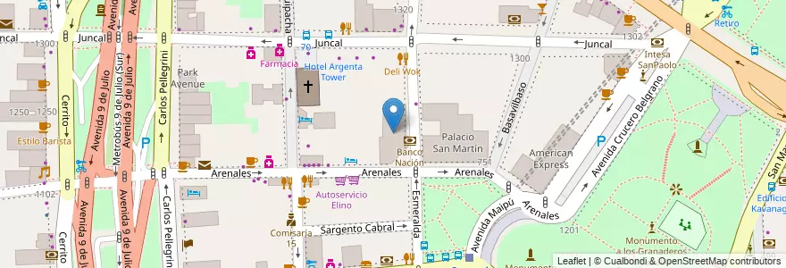 Mapa de ubicacion de Ministerio de Relaciones Exteriores, Retiro en Argentinië, Ciudad Autónoma De Buenos Aires, Comuna 1, Buenos Aires.