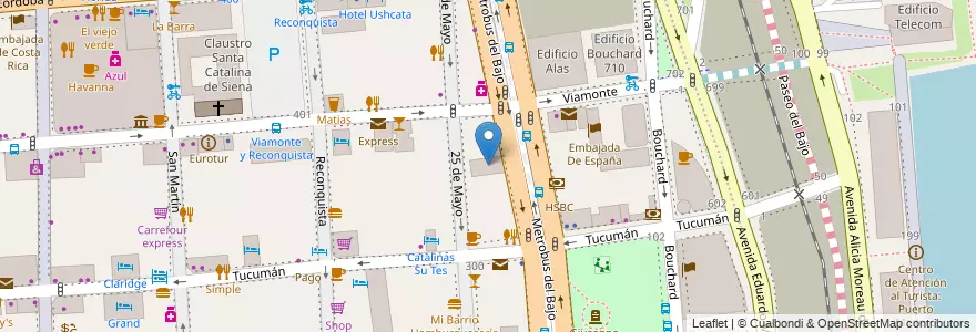 Mapa de ubicacion de Ministerio de Trabajo y Seguridad Social, San Nicolas en Argentinië, Ciudad Autónoma De Buenos Aires, Comuna 1, Buenos Aires.