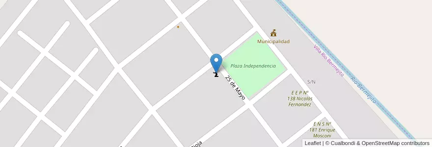 Mapa de ubicacion de Ministerio Un Lugar para TI en Аргентина, Чако, Departamento General Güemes, Municipio De Villa Río Bermejito, Villa Río Bermejito.
