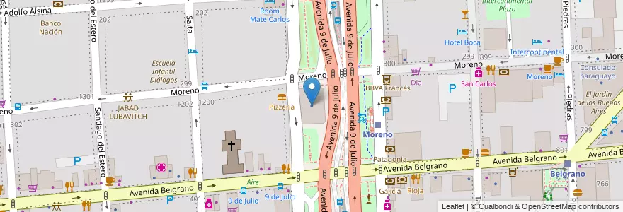 Mapa de ubicacion de Ministerios de Salud y Desarrollo Social, Montserrat en Argentine, Ciudad Autónoma De Buenos Aires, Comuna 1, Buenos Aires.
