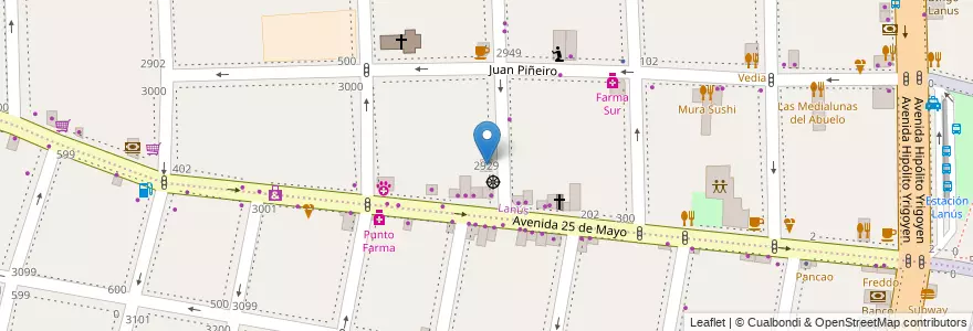 Mapa de ubicacion de Ministro Brin en 阿根廷, 布宜诺斯艾利斯省, Partido De Lanús, Lanús Oeste.