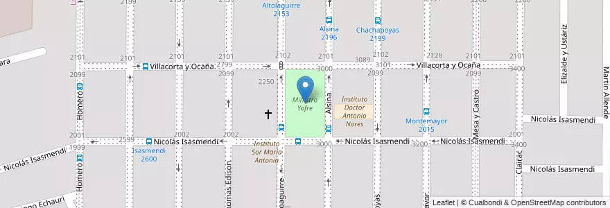 Mapa de ubicacion de Ministro Yofre en الأرجنتين, Córdoba, Departamento Capital, Pedanía Capital, Córdoba, Municipio De Córdoba.