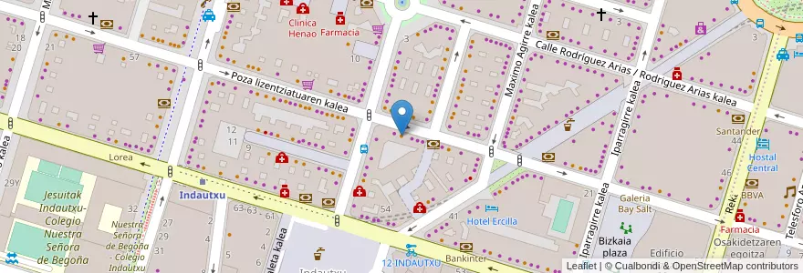 Mapa de ubicacion de Mio Bar en Испания, Страна Басков, Bizkaia, Bilboaldea, Бильбао.