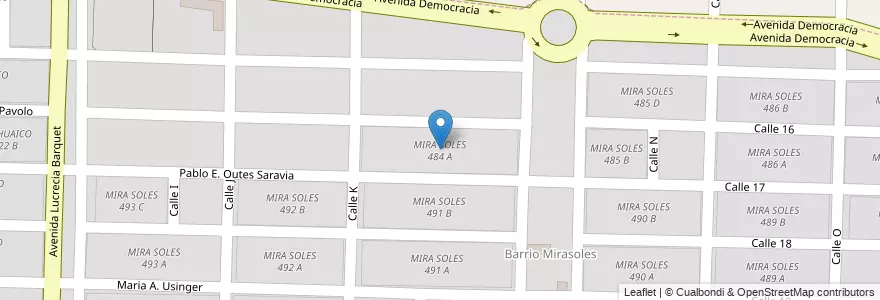 Mapa de ubicacion de MIRA SOLES 484 A en アルゼンチン, サルタ州, Capital, Municipio De Salta, Salta.