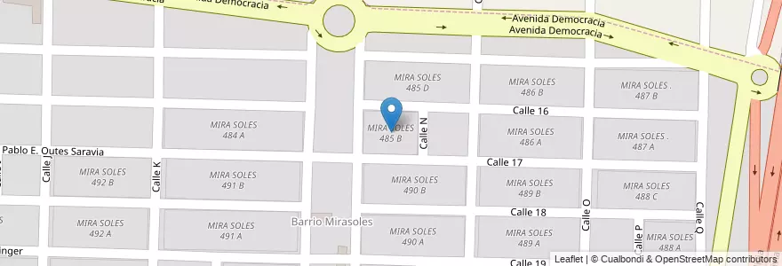 Mapa de ubicacion de MIRA SOLES 485 B en 阿根廷, Salta, Capital, Municipio De Salta, Salta.