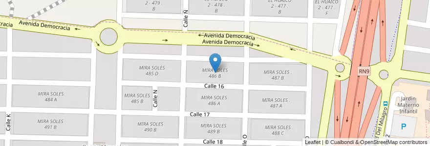 Mapa de ubicacion de MIRA SOLES 486 B en الأرجنتين, Salta, Capital, Municipio De Salta, Salta.