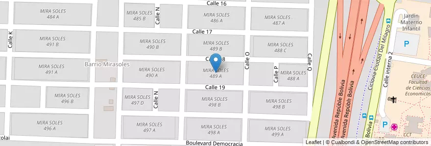 Mapa de ubicacion de MIRA SOLES 489 A en アルゼンチン, サルタ州, Capital, Municipio De Salta, Salta.