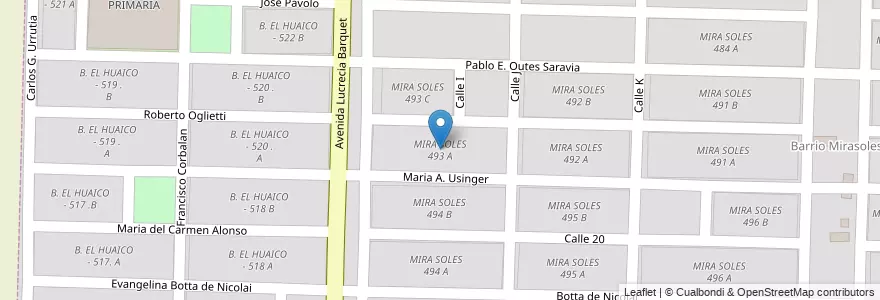 Mapa de ubicacion de MIRA SOLES 493 A en Argentinien, Salta, Capital, Municipio De Salta, Salta.