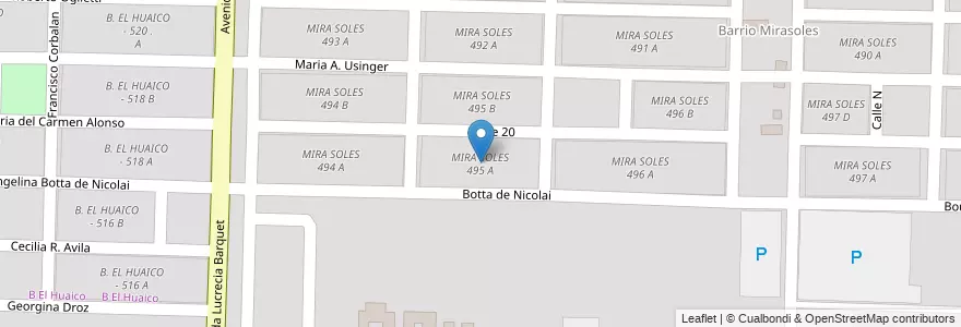 Mapa de ubicacion de MIRA SOLES 495 A en Argentinië, Salta, Capital, Municipio De Salta, Salta.