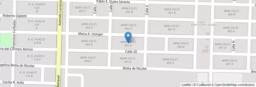 Mapa de ubicacion de MIRA SOLES 495 B en Аргентина, Сальта, Capital, Municipio De Salta, Salta.