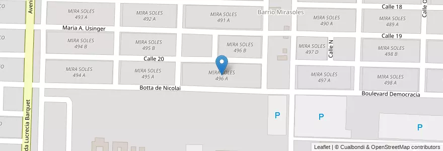 Mapa de ubicacion de MIRA SOLES 496 A en Argentinien, Salta, Capital, Municipio De Salta, Salta.