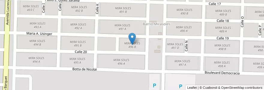 Mapa de ubicacion de MIRA SOLES 496 B en Argentina, Salta, Capital, Municipio De Salta, Salta.