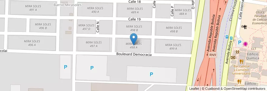Mapa de ubicacion de MIRA SOLES 498 A en آرژانتین, Salta, Capital, Municipio De Salta, Salta.