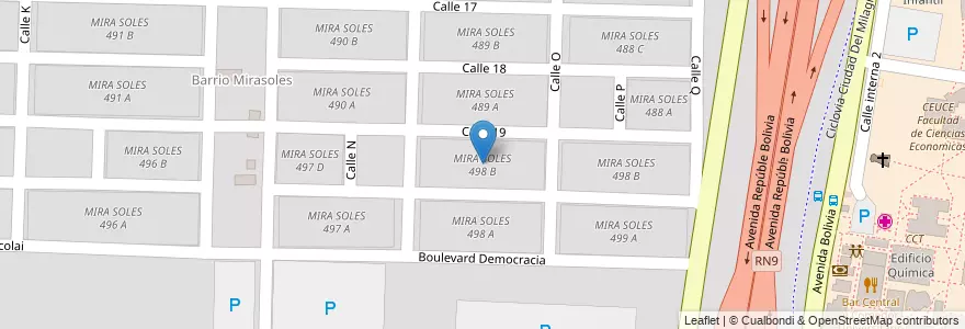 Mapa de ubicacion de MIRA SOLES 498 B en 阿根廷, Salta, Capital, Municipio De Salta, Salta.