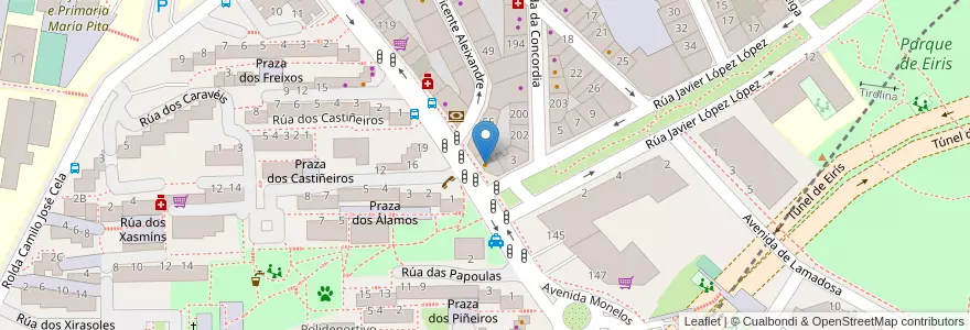 Mapa de ubicacion de Mirador en إسبانيا, غاليسيا, لا كورونيا, A Coruña, لا كورونيا.
