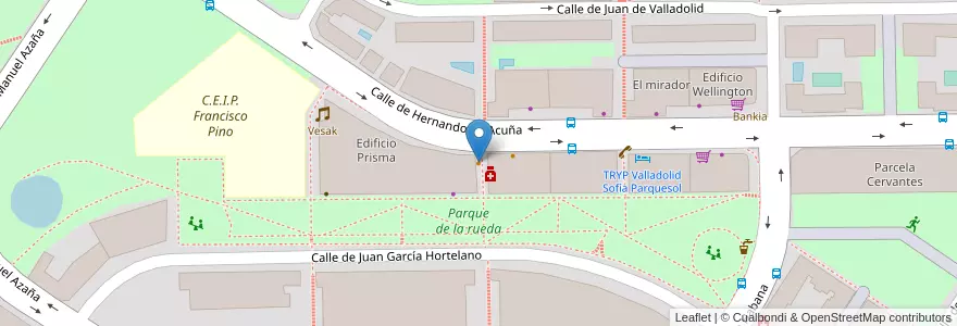 Mapa de ubicacion de Mirador Cerezo en Sepanyol, Castilla Y León, Valladolid, Valladolid.