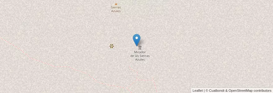 Mapa de ubicacion de Mirador de las Sierras Azules en 아르헨티나, San Juan, 칠레, Zonda.