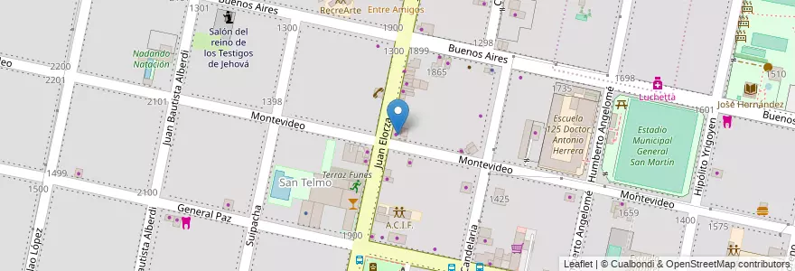 Mapa de ubicacion de Miramelindo en 아르헨티나, Santa Fe, Departamento Rosario, Municipio De Funes, Funes.
