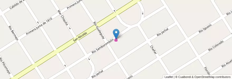 Mapa de ubicacion de Miranda Sanchez en アルゼンチン, ブエノスアイレス州, Partido De Florencio Varela, Villa Vatteone.