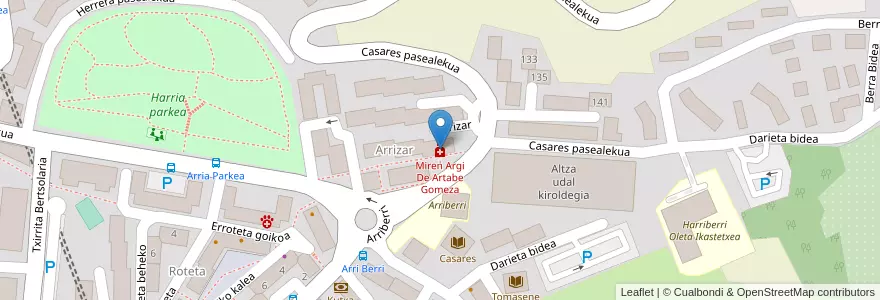 Mapa de ubicacion de Miren Argi De Artabe Gomeza en 西班牙, 巴斯克, Gipuzkoa, Donostialdea, Pasaia, Donostia/San Sebastián.