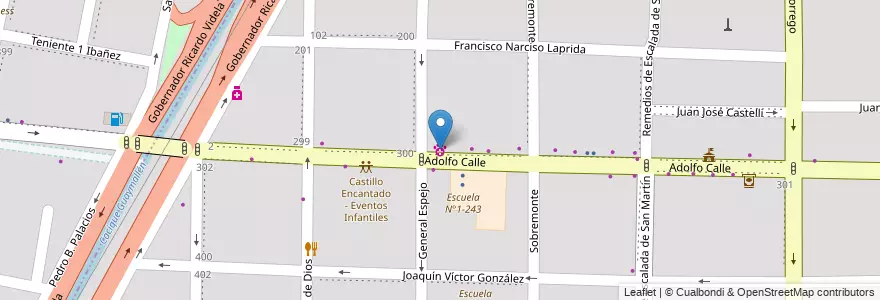 Mapa de ubicacion de Mis Amigos en الأرجنتين, تشيلي, Mendoza, Distrito Dorrego.