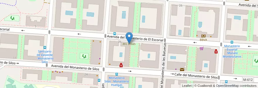 Mapa de ubicacion de Mis Bebés en Spagna, Comunidad De Madrid, Comunidad De Madrid, Área Metropolitana De Madrid Y Corredor Del Henares, Madrid.