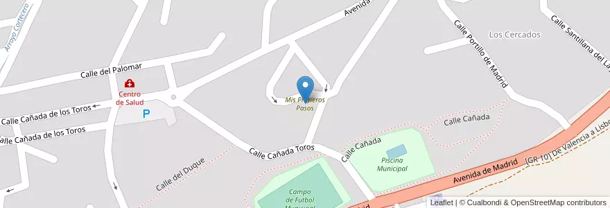 Mapa de ubicacion de Mis Primeros Pasos en Spanien, Autonome Gemeinschaft Madrid, Autonome Gemeinschaft Madrid, Cuenca Alta Del Manzanares, Manzanares El Real.