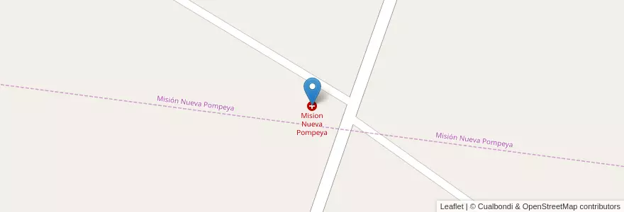 Mapa de ubicacion de Mision Nueva Pompeya en Аргентина, Чако, Departamento General Güemes, Municipio De Misión Nueva Pompeya.