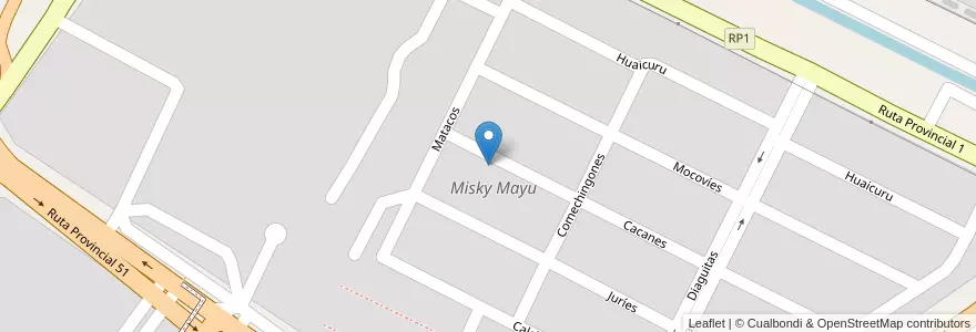 Mapa de ubicacion de Misky Mayu en آرژانتین, Santiago Del Estero, Departamento Banda.