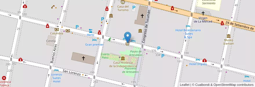 Mapa de ubicacion de Mister ciber en アルゼンチン, トゥクマン州, San Miguel De Tucumán, Departamento Capital, San Miguel De Tucumán.