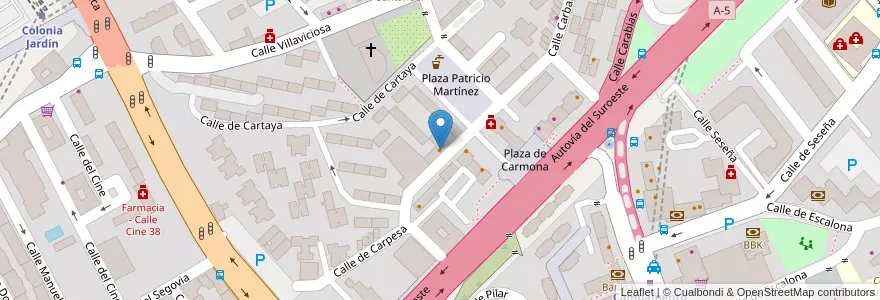 Mapa de ubicacion de Mister J. en Sepanyol, Comunidad De Madrid, Comunidad De Madrid, Área Metropolitana De Madrid Y Corredor Del Henares, Madrid.