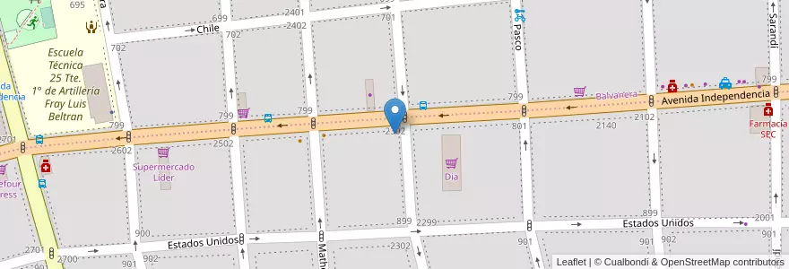 Mapa de ubicacion de Mistica Pizza & Coffee, San Cristobal en Argentina, Autonomous City Of Buenos Aires, Comuna 3, Autonomous City Of Buenos Aires.