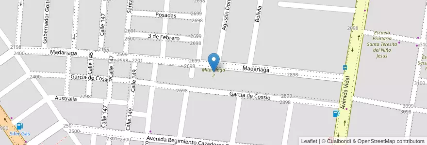 Mapa de ubicacion de Mitai Roga 2 en 阿根廷, Corrientes, Departamento Capital, Corrientes, Corrientes.