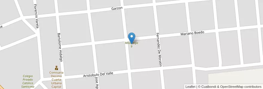 Mapa de ubicacion de Mitairoga 9 en Arjantin, Corrientes, Departamento Capital, Corrientes, Corrientes.