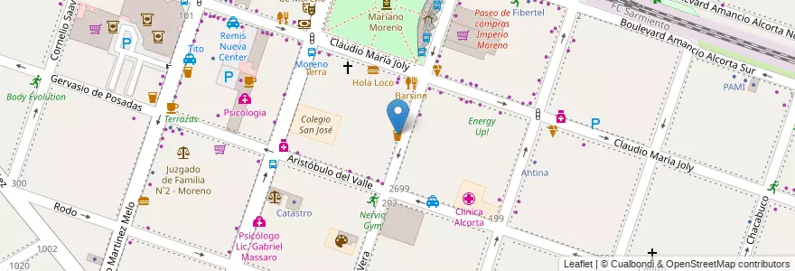 Mapa de ubicacion de Mítico en Arjantin, Buenos Aires, Partido De Moreno, Moreno.
