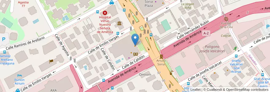 Mapa de ubicacion de Mitosta en إسبانيا, منطقة مدريد, منطقة مدريد, Área Metropolitana De Madrid Y Corredor Del Henares, مدريد.