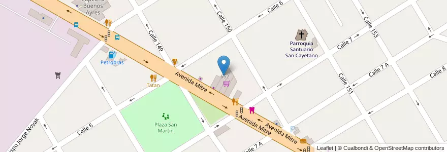 Mapa de ubicacion de Mitre 662 en Arjantin, Buenos Aires, Partido De Berazategui, Berazategui.