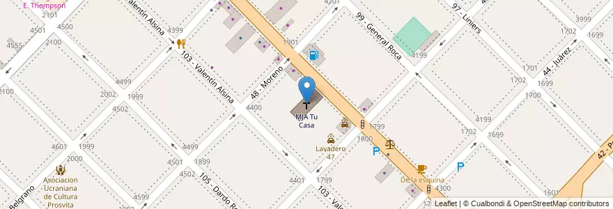 Mapa de ubicacion de MJA Tu Casa en Arjantin, Buenos Aires, Partido De General San Martín, Villa Lynch.