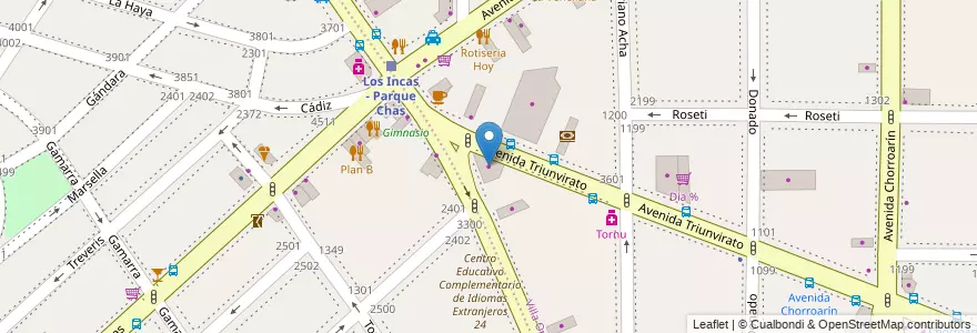Mapa de ubicacion de MM Pinturias, Parque Chas en Argentinië, Ciudad Autónoma De Buenos Aires, Buenos Aires, Comuna 15.